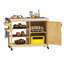 Chariot-bar l 53,7 po avec comptoir et rangement en acier inoxydable