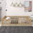 Finka Kids Floor Platforms Bed With Fence and Door-42099786-45026231