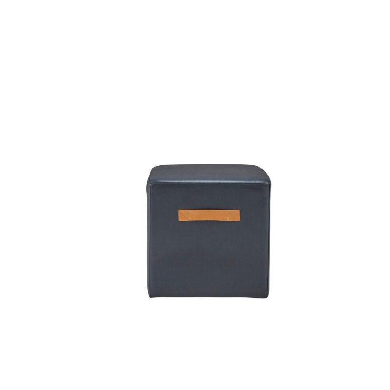 Happy Hour Swivel Ottoman in Athena Evergreen w/ Athena Peacock handles, Athena Night