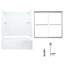60" W x 72" H Frameless Rectangle Sliding Tub & Shower Kit with Towel Bar and Base Included-1892076728-1892076730