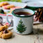 Crow Canyon Enamelware Helmsie x CCH Christmas Tree 16 oz Large Mugs, Green Rim