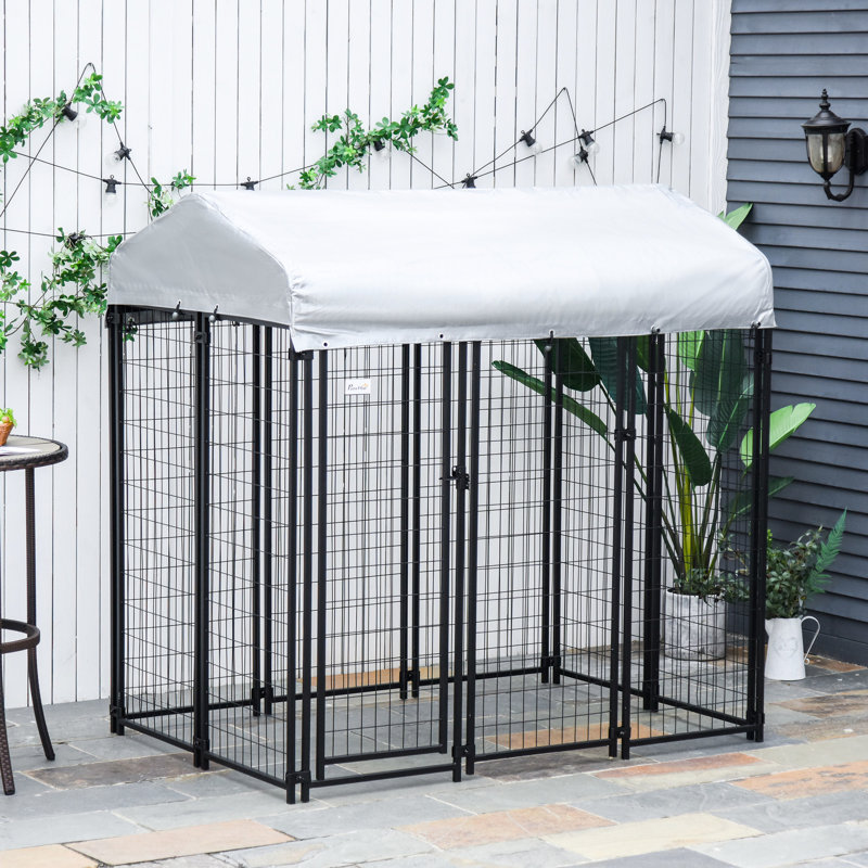 Parc extérieur pour chien 6 'x 4' x 6 'PawHut, enclos pour chien avec porte verrouillable