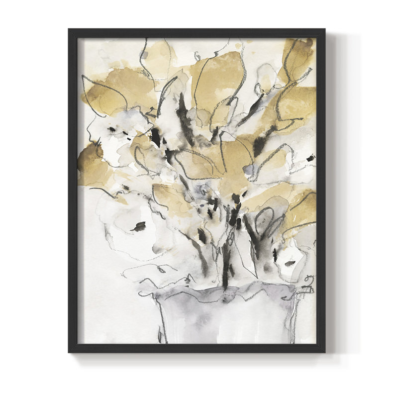 «Seasonal Gatherings I», reproduction encadrée - bois massif, Noir, H 20 po x l 16 po