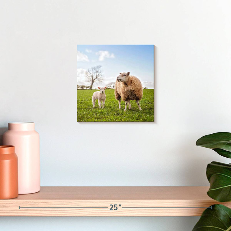 Brampt Sheep And Lamb, 10" H x 10" W