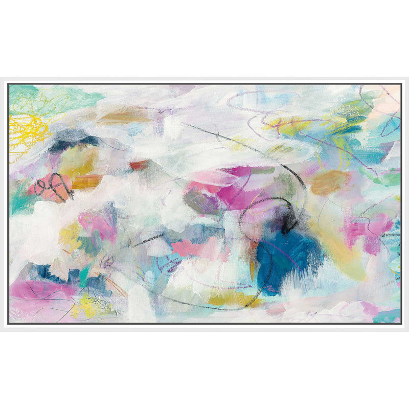 Lumière du jour I - Peinture, Cadre flottant blanc, H 39,5 po x l 63,5 po x P 2 po