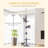 9' Adjustable Height Floor-To-Ceiling Vertical Cat Tree - Grey And White