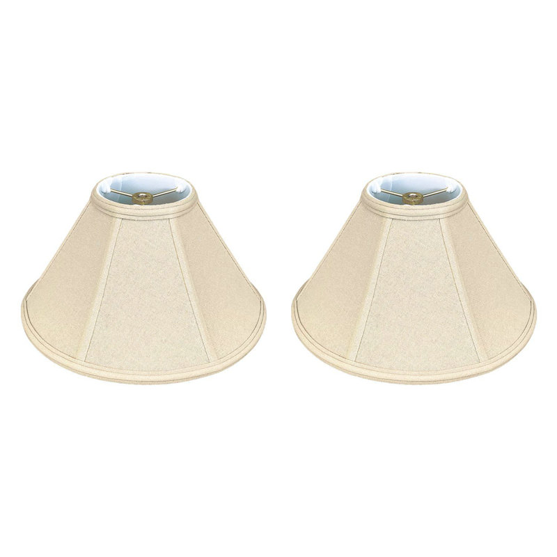 Abat-jour cloche en lin (araignée), Lin beige, H 11,5 po x l 18 po x P 6 po