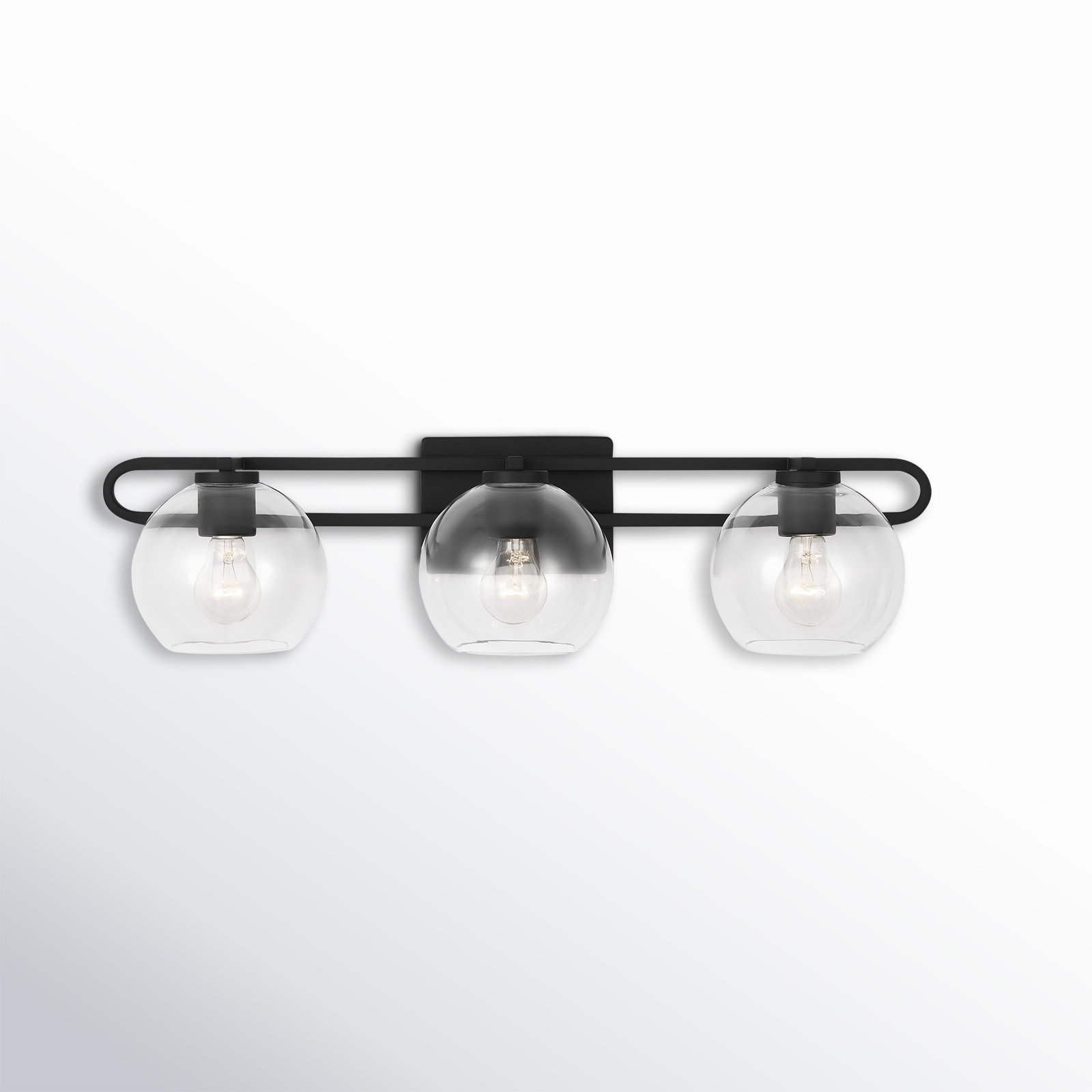 Eveline 3-Light Dimmable Vanity Light, Midnight Black