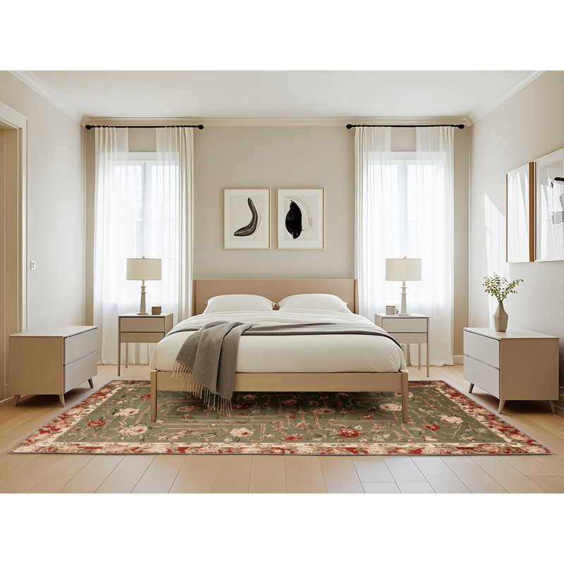 Machine Washable Nature Brown Area Rug, Rectangle 5' x 8'