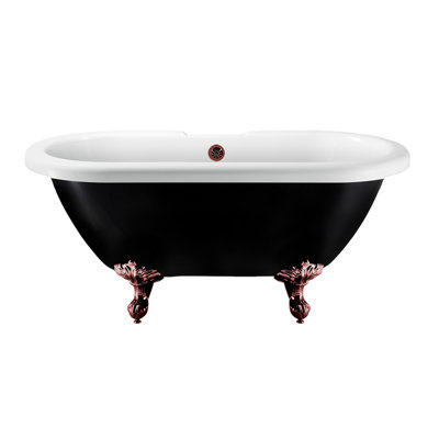 59" Streamline Clawfoot Soaking Acrylic Bathtub