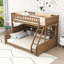 Lit superposé en bois avec tablettes et lumières-978687201-978687200