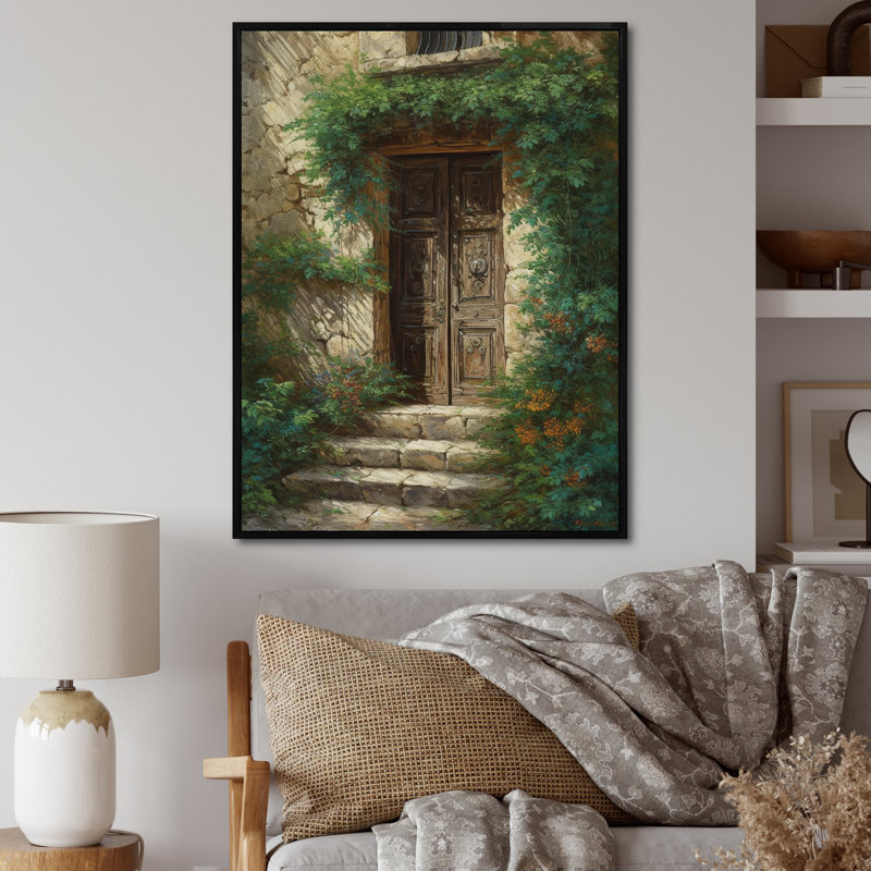 Impression sur toile Robas Brown and Green Nature's Front, H 40 po x l 30 po x P 1,5 po, Cadre flottant noir