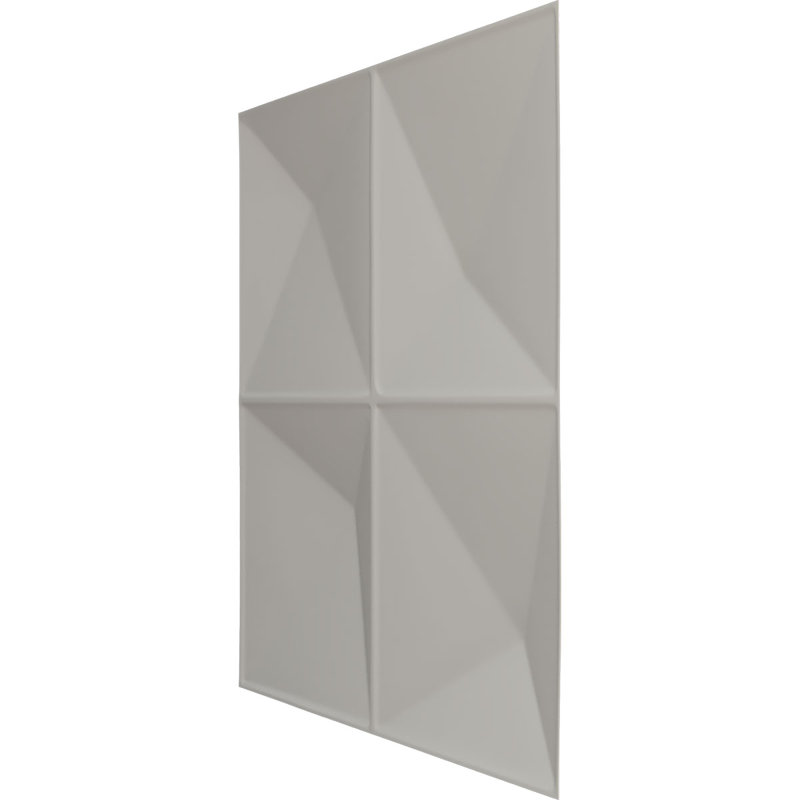 Panneau mural décoratif 3D Ellis EnduraWall 19 pi 8 po x H 19 5/8 po, brume métallique rustique universelle (couvre 2,67 pieds carrés)