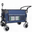 Chariot pliant multifonctionnel avec chariot pivotant et poussoir avec poignée rotative et pneus de plage de 9 po x 4 po pour le camping et la plage - 300 L très résistant, charge de 480 lb, grande capacité de transport, d'épicerie et d'utilisation à l'extérieur-128815527
