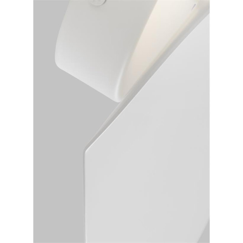 Dottie 1 - Light LED Armed Sconce, Matte White, Matte White