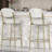 Keondric Of 2  Bar Stools With Pu Leather, Metal Frame And Legs-467114546