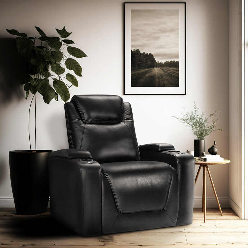 Fauteuil inclinable électrique en cuir Valencia