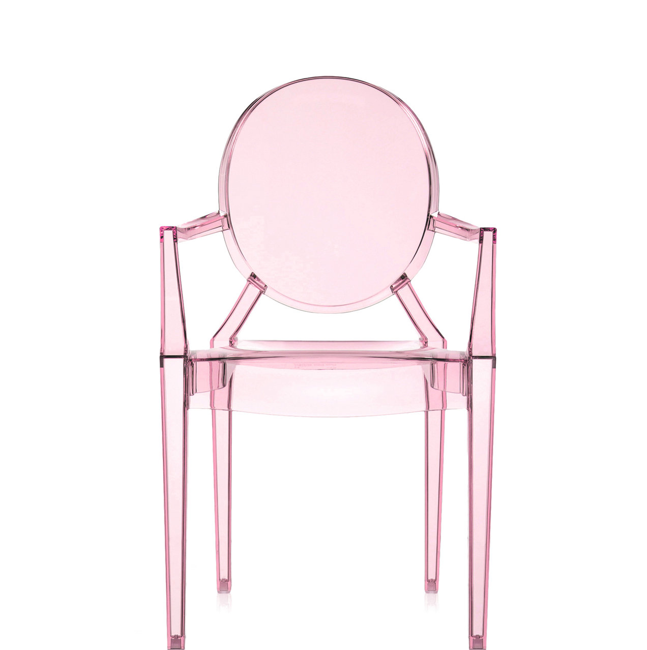 Ghost Premium All-Weather Wicker Outdoor Stacking Dining Armchair, Rose