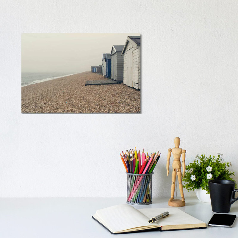 Beach Cabanas by Sarah Gardner - Gallery-Wrapped Canvas Giclée on Canvas, 20.32 cm H x 30.48 cm W, Canvas
