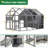 Outdoor Wooden Cat Enclosure with Multiple Play Features for Pets