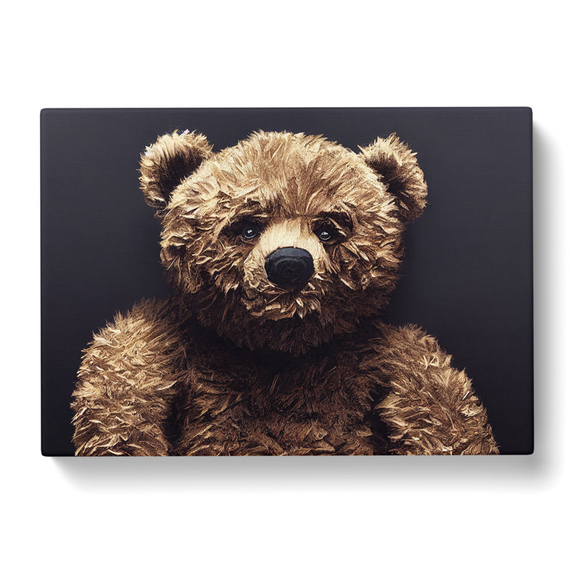 Teddy Bear Portrait - Wrapped Canvas, 40cm H x 60cm W x 3cm D