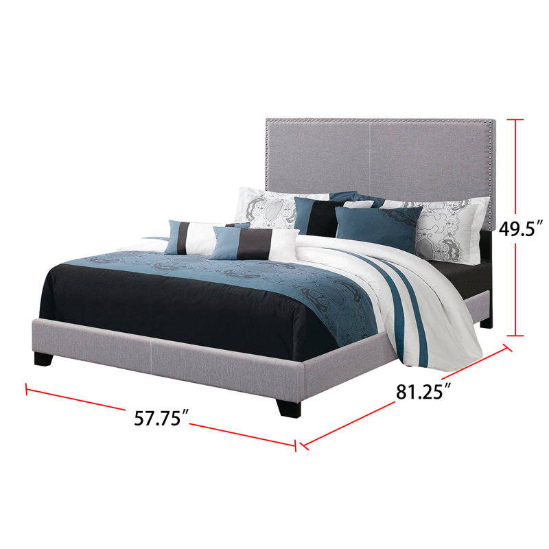 Marlene Upholstered Standard Bed, Full, Brown