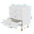 3-Drawer Modern Nightstands with Acrylic Legs-248728889-228932388