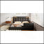 Lit plateforme tapissier avec 2 lampes de lecture-1171093278
