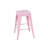  24-Inch Industrial Metal Counter Stools, Stackable Indoor/Outdoor Barstools, Set of 4, Pink-1688284592-1688284595-1688284605