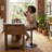Adjustable Height Bar Stool, Swivel Upholstered Counter Stool with Bentwood, Barstool with Footrest-1430293740