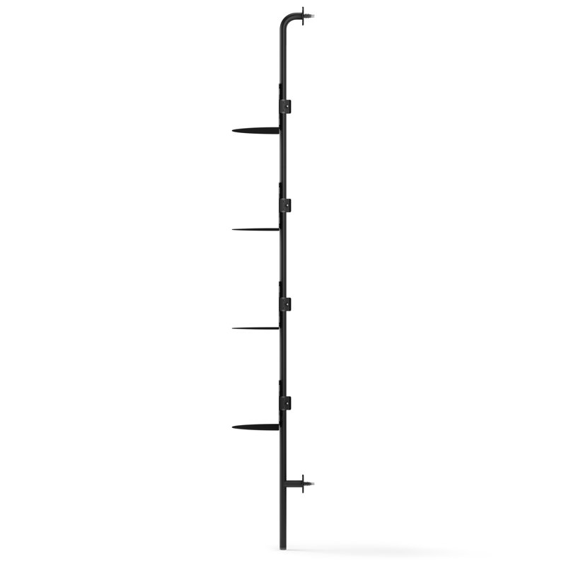 TABLETTES RÉGLABLES SOLIS 4PC, Noir