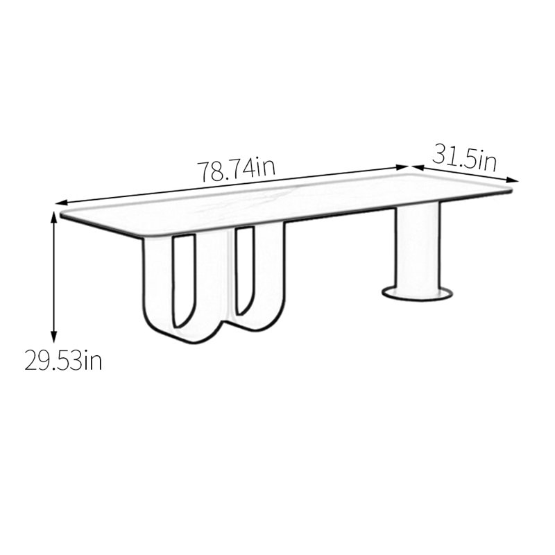 Despres, H 29,53 po x l 78,74 po x P 31,5 po