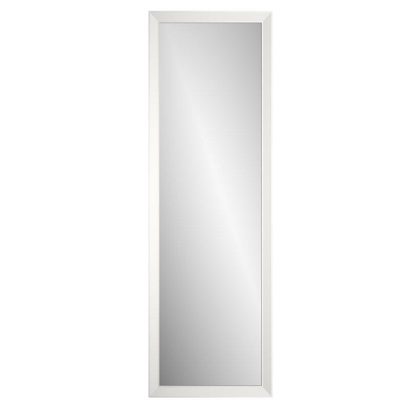 Jarel Flat Full Length Mirror, 147cm H x 47cm W, White