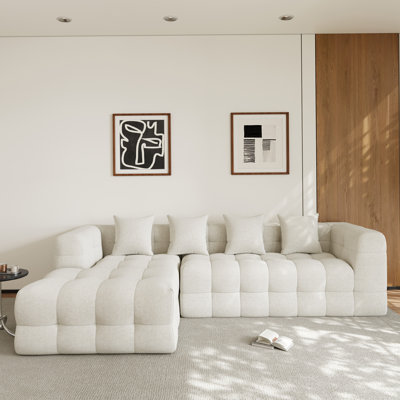 2 - Piece Upholstered Tufted Sectional Sofa - No Assembly Required by Latitude Run