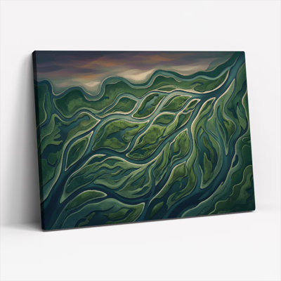 «Gallery Wrap», art mural sur toile pour le salon, la chambre à coucher, le bureau ou le vestibule - décoration murale décorative avec paysage abstrait