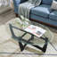 Table basse 48 po ovale en verre (table incluse seulement)