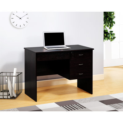 Three Locking Drawers On Metal Glides Student Desk Work Desk Modesty Panel Metal Bar Handles