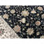 Tapis noir et beige noué à la main de haute qualité
