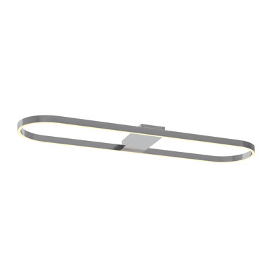 Glo 48 po à DEL linéaire semi-encastré Glo - finition nickel satiné