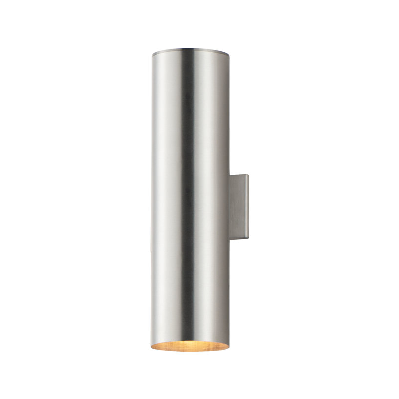 Barbara Aluminum Wall Light, 22" H x 6" W x 7.25" D, Brushed Aluminum