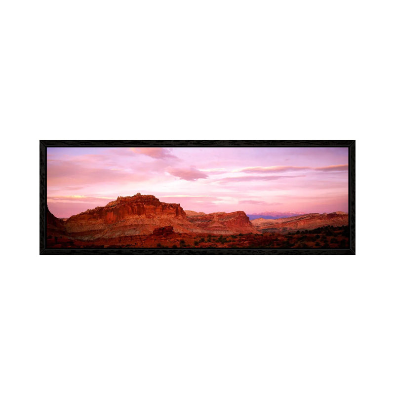 Dusk Panorama Point Capital Reef National Park UT by Panoramic Images - Panoramic Gallery-Wrapped Canvas Giclée on Canvas