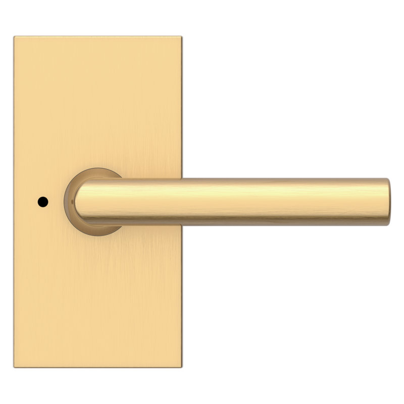 5 H X 5.53125 W X 5 Privacy (Bed & Bath) Door Lever, Satin Brass