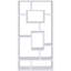 Bibliothèque géométrique blanche moderne à 10 tablettes