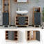 Harek 60cm Single Bathroom Vanity Base Only in Brown/Black
