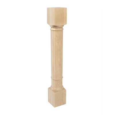 Pied d'îlot de colonne en érable dur 35-1 / 4 po de hauteur. 1 pièce
