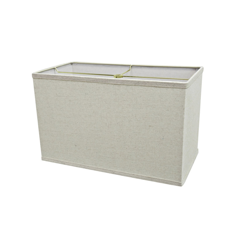 Abat-jour rectangulaire en lin 10 "(araignée), Gris clair
