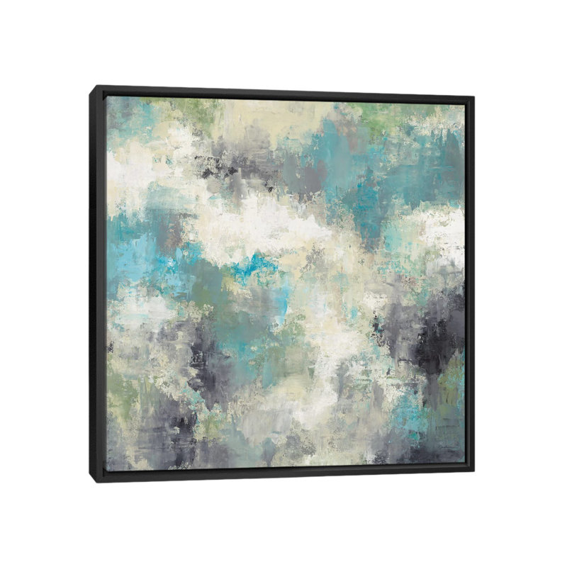 « cloud layers », impression sur toile, H 18 po x l 18 po x P 1,5 po, Toile avec cadre noir, Pas de tapis