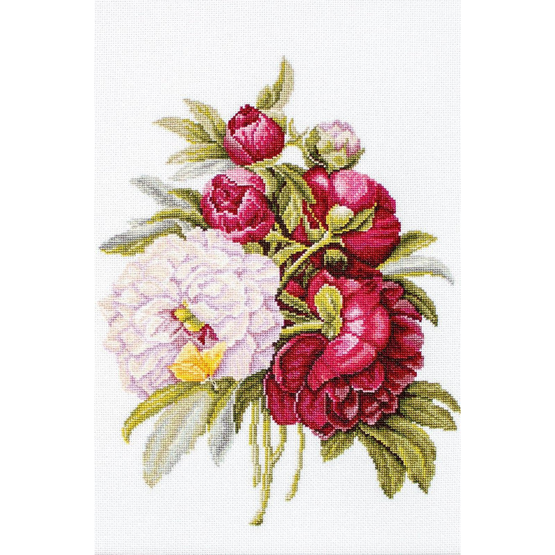 Bouquet with peonies Counted Cross-Stitch Kit by Luca-S B2354L