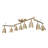 51.2" 8 -Light Track Lighting Kit,Matte Brass Adjustable,GU10 Socket Bulbs