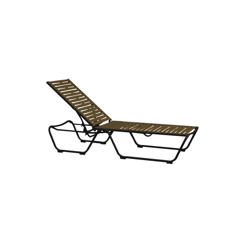 Chaise longue inclinable longue de 82,5 po Millennia EZ Span ™, Obsidienne, Bronze vieilli